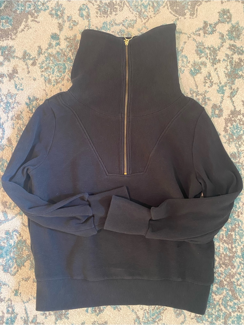 Varley Vine Half-Zip Sweater with Gold-Tone Zipper